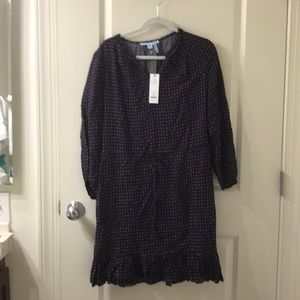 Draper James blue and red dress, size L, NWT